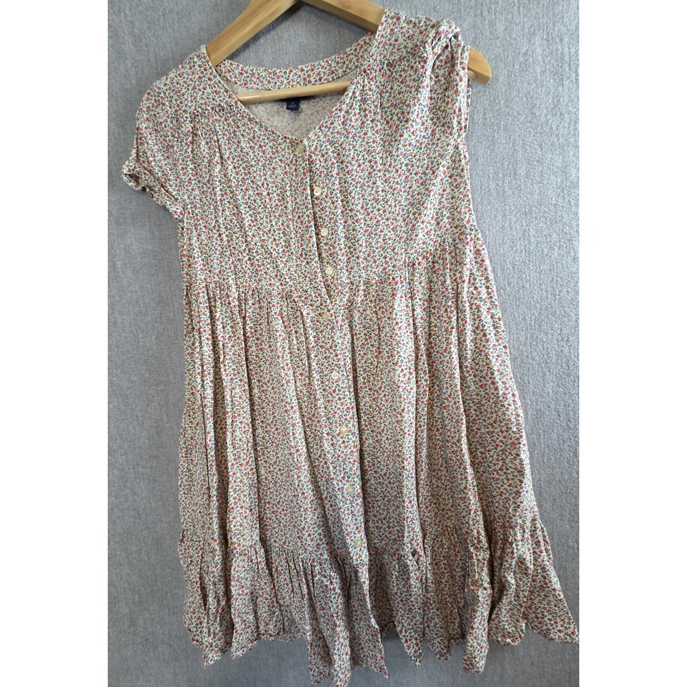 Polo Ralph Lauren Girls 14 Prairie Peasant Dress Floral Ruffle Button Up Boho